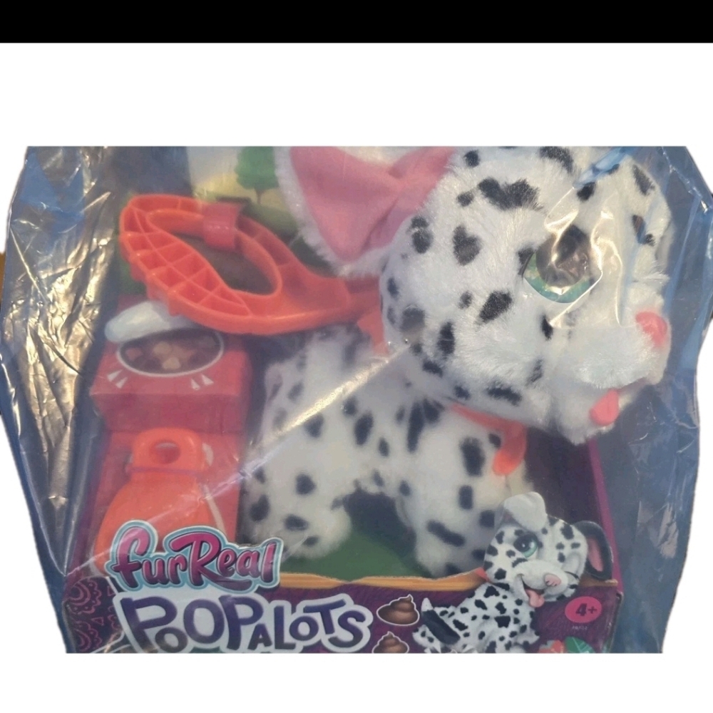 Hasbro FurReal Poopalots Dalmatian Toy - Black and White
